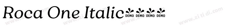 Roca One Italic字体转换